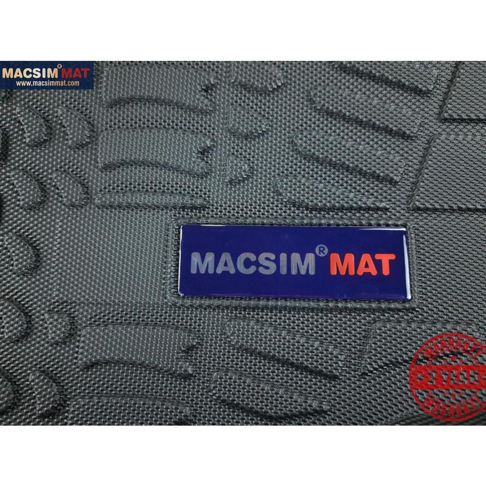 Thảm lót cốp xe ô tô Mitsubishi Outlander 7 chỗ 2013-2020 nhãn hiệu Macsim chất liệu TPV cao cấp màu đen
