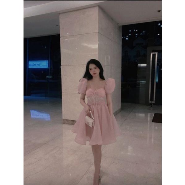 ĐẦM LỤA XOÈ TAY PHỒNG CÔNG CHÚA