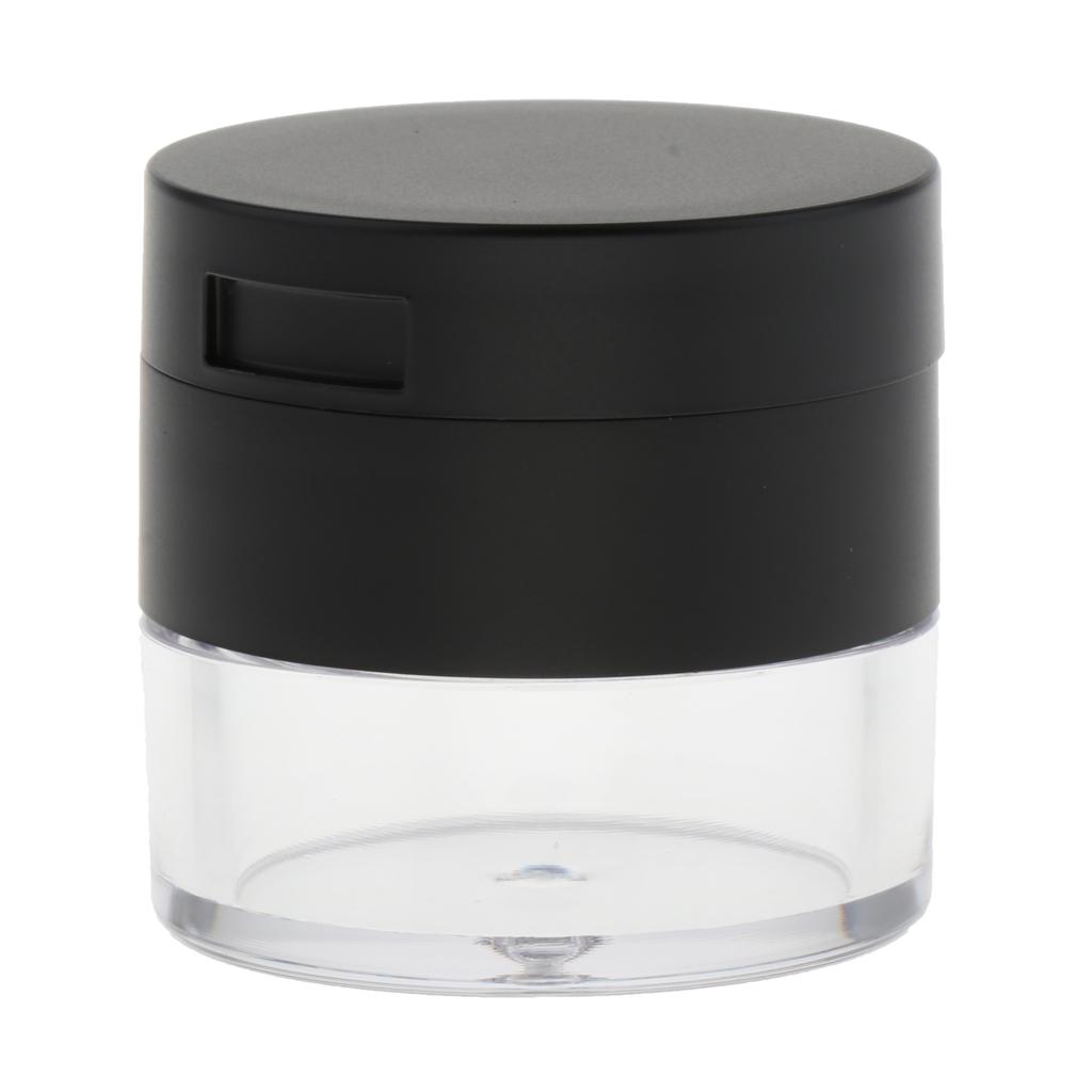 2x Empty Loose Powder Jar Refillable Cosmetic Container Travel Container