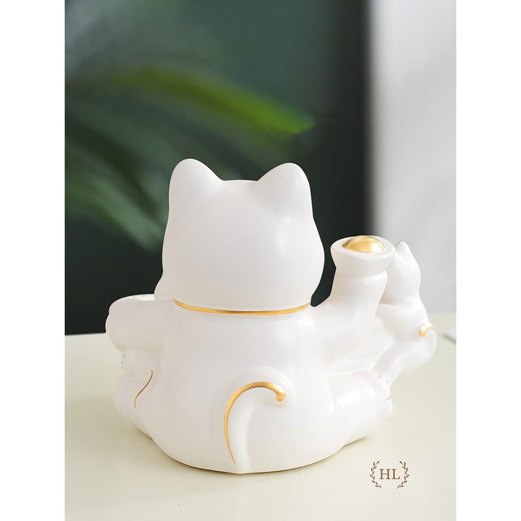 MÈO THẦN TÀI | MÈO SỨ THẦN TÀI MANEKI NEKO | MÈO SỨ ĐỂ CHÌA KHÓA, KẸO, VẬT DỤNG CÁ NHÂN QUẦY TIẾP TÂN - TỦ GIÀY