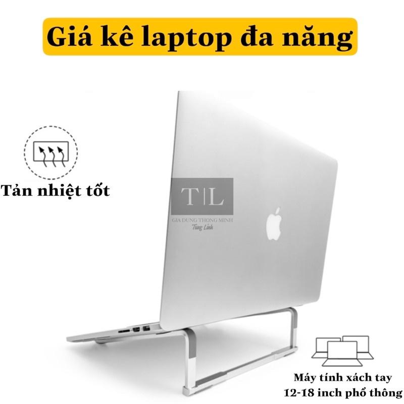 Thanh Giá Đỡ Kệ Máy Tính Laptop Đa Năng Kệ gấp gọn, silicon chống trượt hợp kim nhôm tản nhiệt điều chỉnh góc