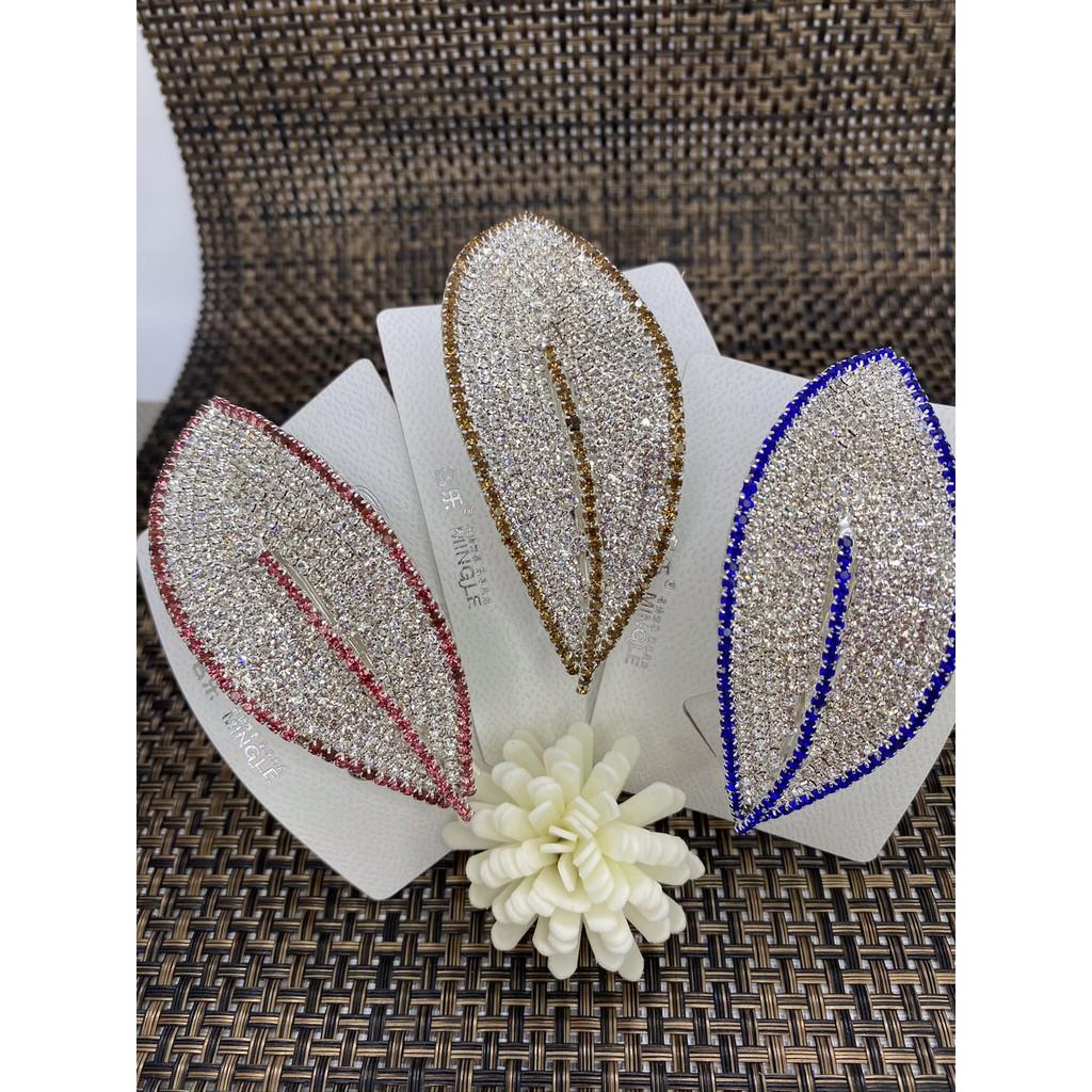 Kẹp Tóc Hinh Chiếc Lá Đính Đá Sang Trọng