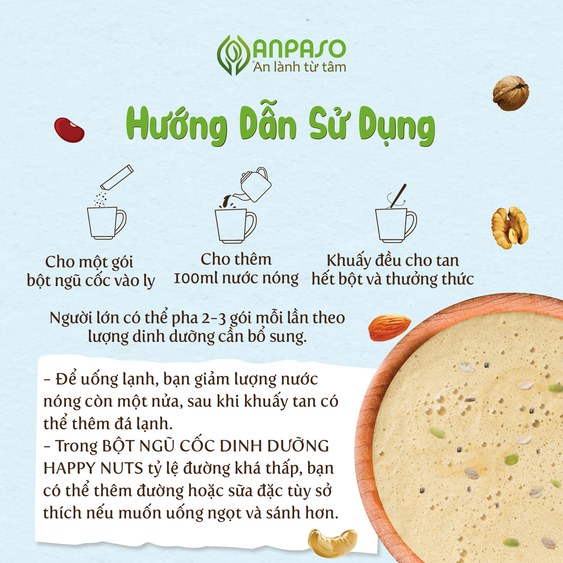 Bột ngũ cốc dinh dưỡng hộp 360g