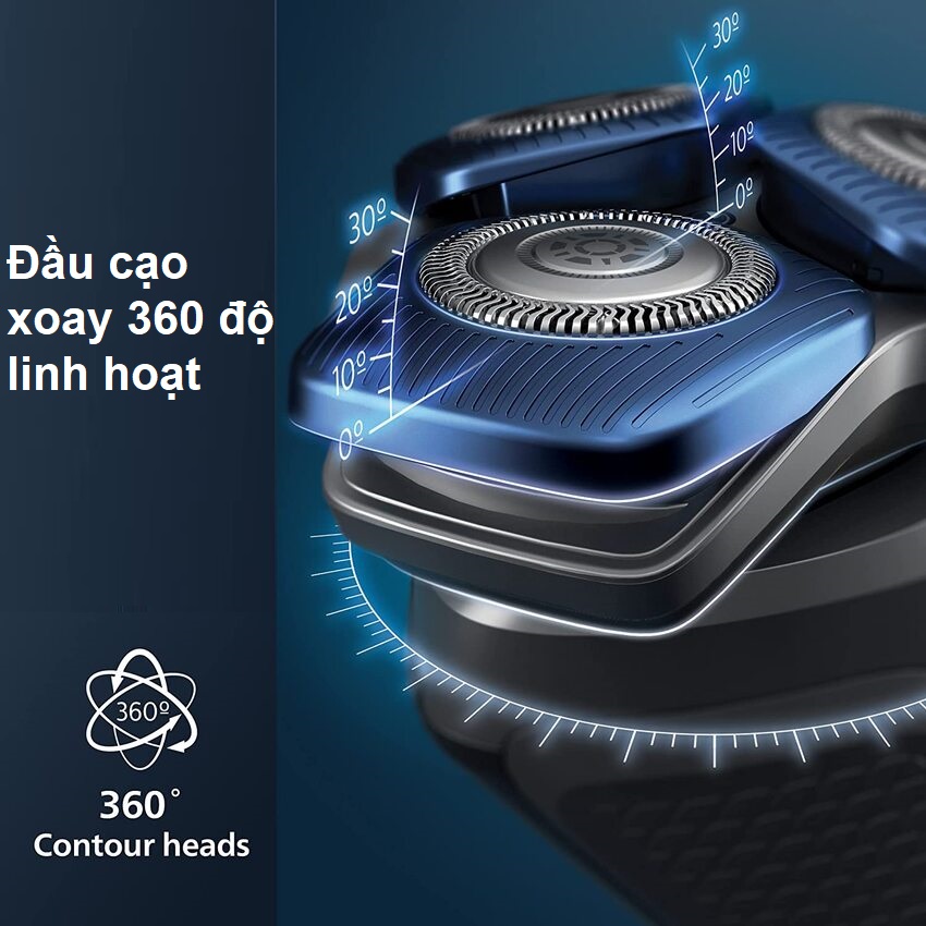 Máy cạo râu khô và ướt Series 7000 cao cấp Philips Norelco S7788 - Hàng Nhập Khẩu
