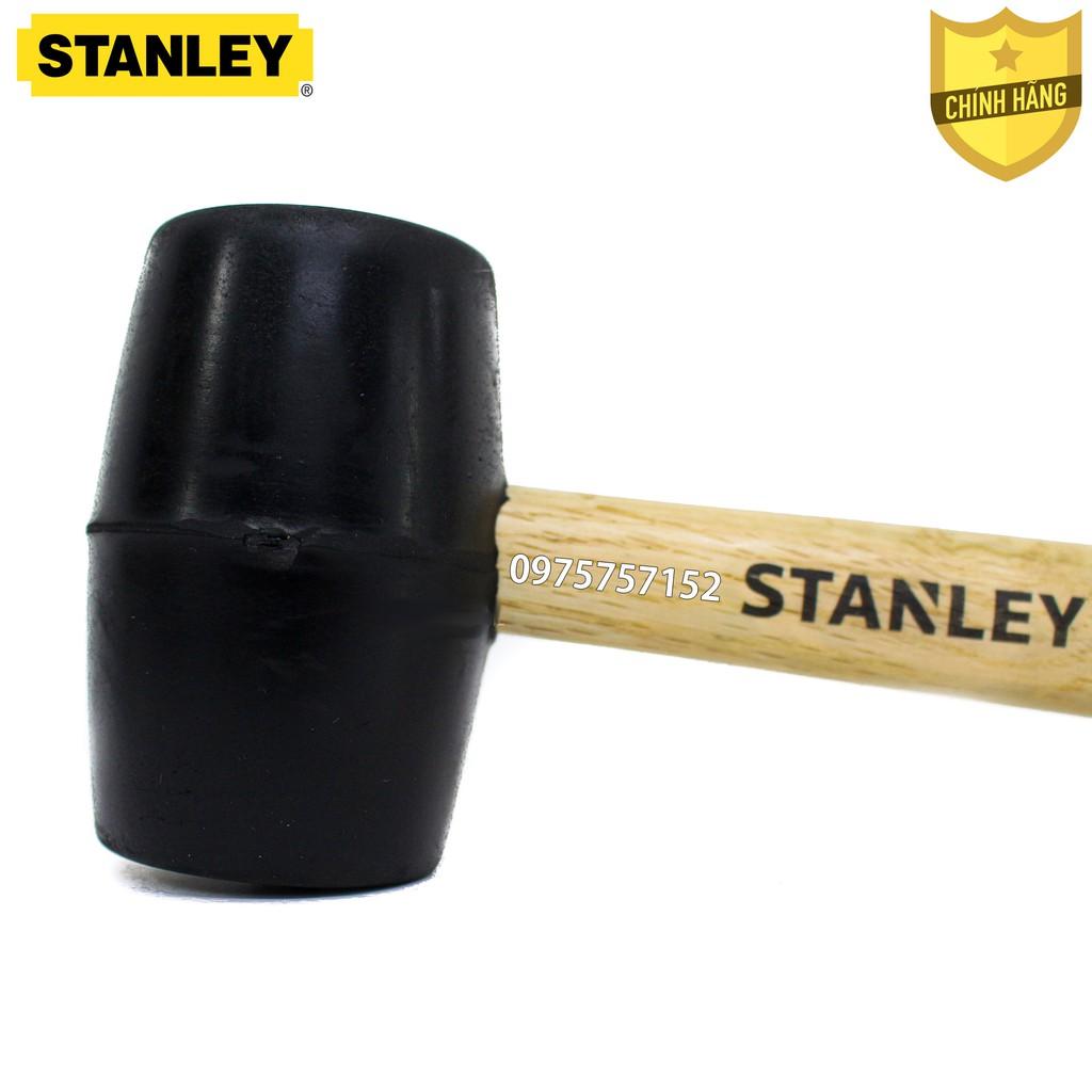 Búa cao su tinh luyên đặc nguyên khối Stanley 16oz/ 450g, độ đàn hồi cao, cán gỗ cứng tự nhiên