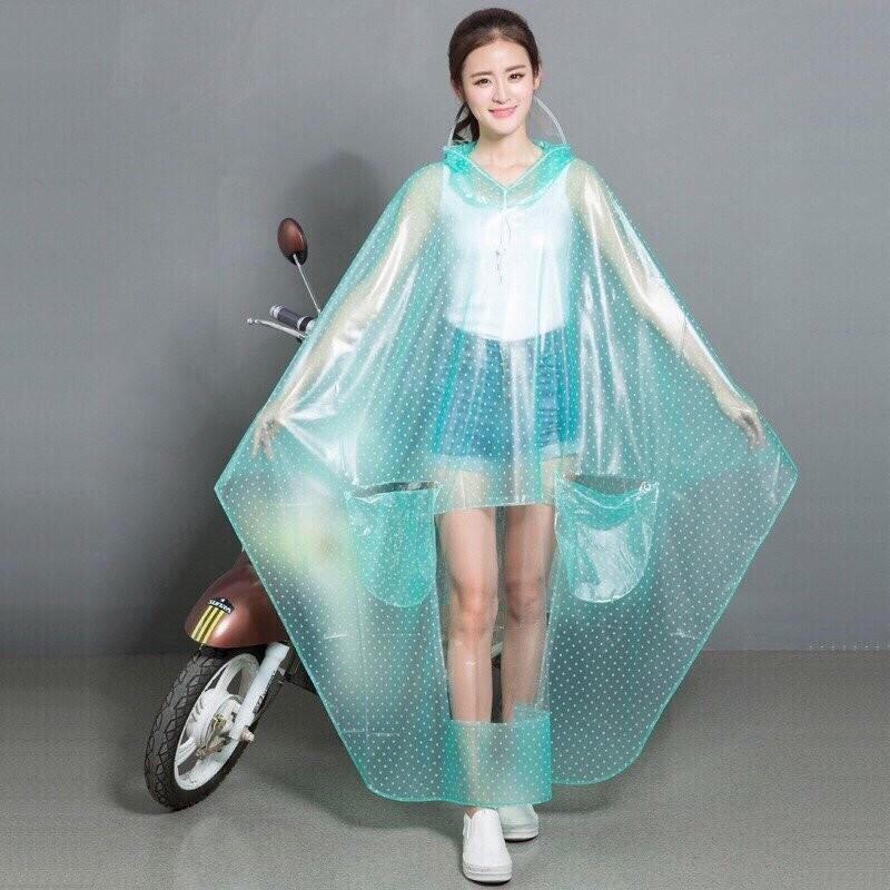 Áo mưa chấm bi người lớn