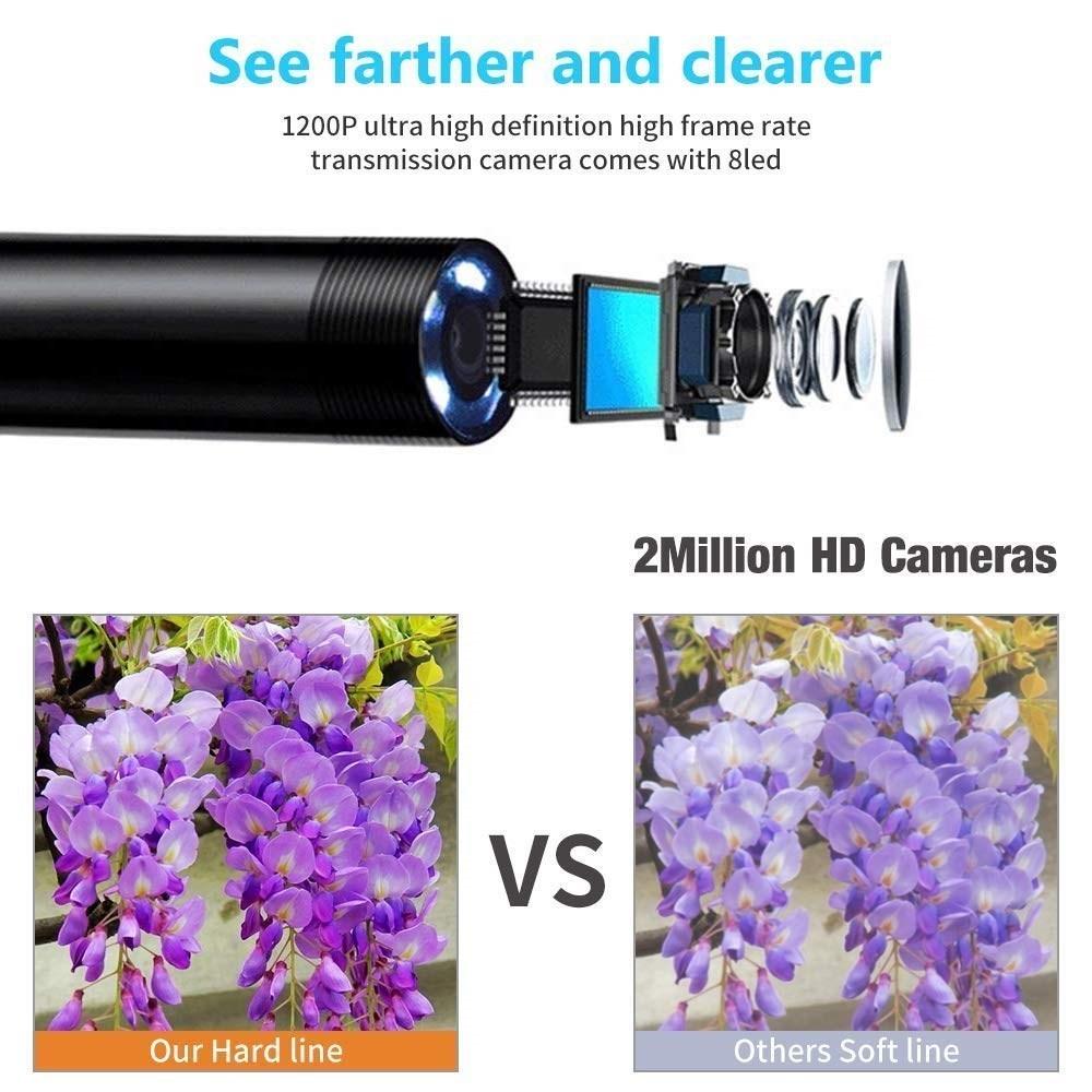 Camera Nội Soi HD 8Mm Linh Hoạt Micro Ô Tô Công Nghiệp Điện Thoại Thông Minh Loại C USB Camera Cho Điện Thoại Thông Minh Video Nội Soi Cho Android