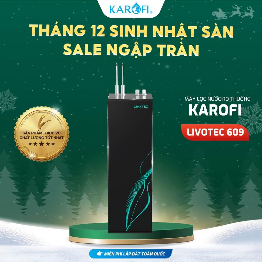 [TẶNG BỘ LÕI] Máy lọc nước RO Livotec 609, Tinh khiết đóng chai, Giàu kiềm, giàu khoáng, 2 chế độ nước