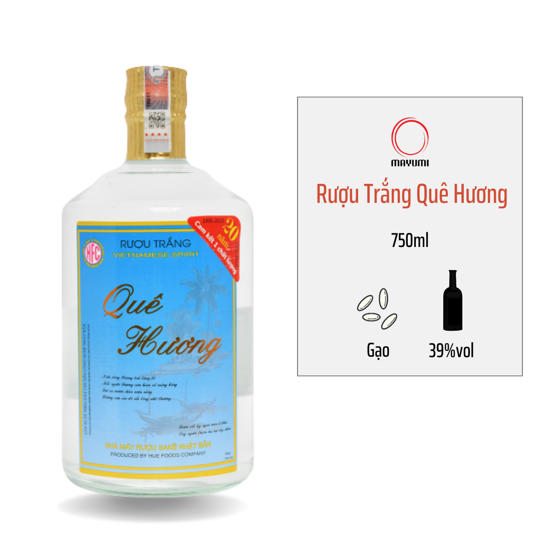 Rượu Shochu Gạo Quê Hương 750ml 39%