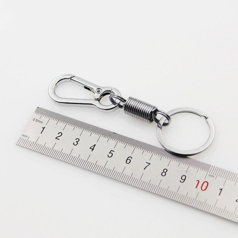 4PCS Spring Keychain Climbing Hook Car Keychain Strong Carabiner Shape Keychain Zinc Alloy Keychain Chain Rings Accessories