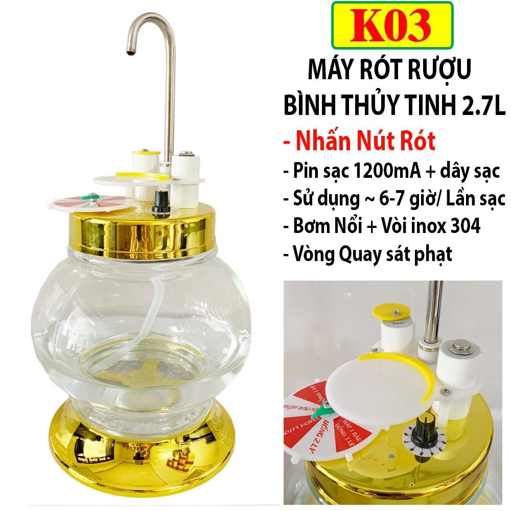 BÌNH RÓT RƯỢU TỰ ĐỘNG - MẪU ẤN NÚT