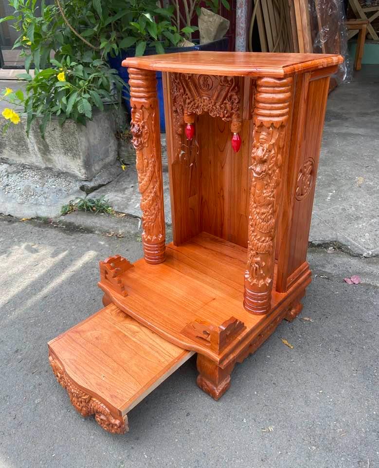 Bàn thờ thần tài ông địa cột rồng 42 x 68cm