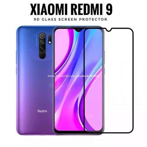 Kính Cường Lực Dành Cho Điện Thoại Xiaomi Redmi 9 9D Full Keo Full Màn - Màu Đen