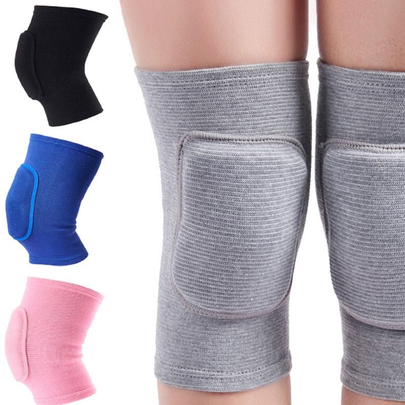 Thể Thao Nén Miếng Đệm Đầu Gối Đàn Hồi Bảo Vệ Đầu Gối Dày Bọt Biển Đầu Gối Nẹp Hỗ Trợ Khiêu Vũ Tập Luyện Huấn Luyện Color: 2pcs Gray Size: XS