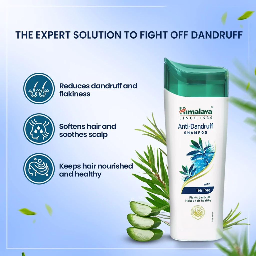 Dầu gội đầu ngăn ngừa gàu và giảm ngứa da đầu từ tinh dầu tràm trà Himalaya Anti-Dandruff Shampoo 200ml