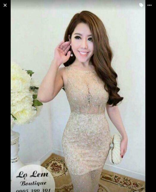 Đầm body kim sa lọ lem