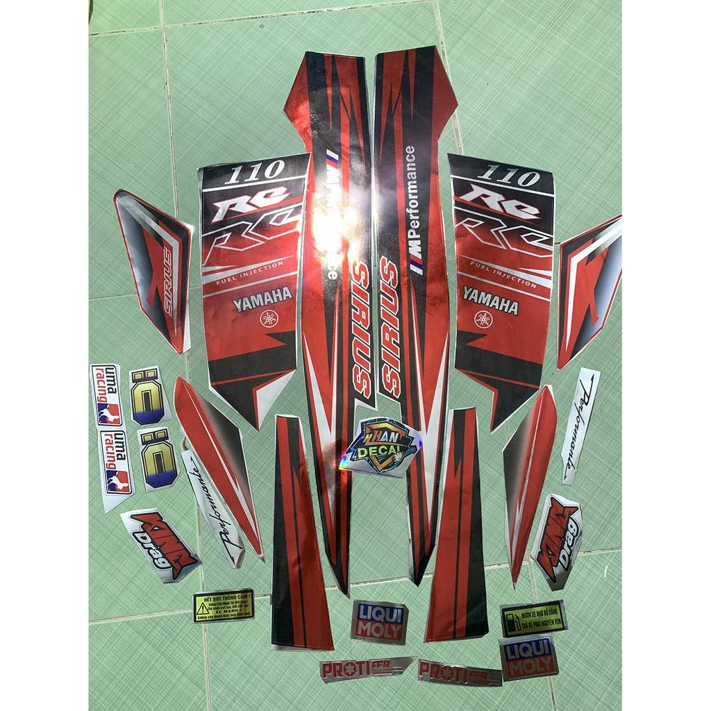 Tem sirius 110 đỏ đen RC crom