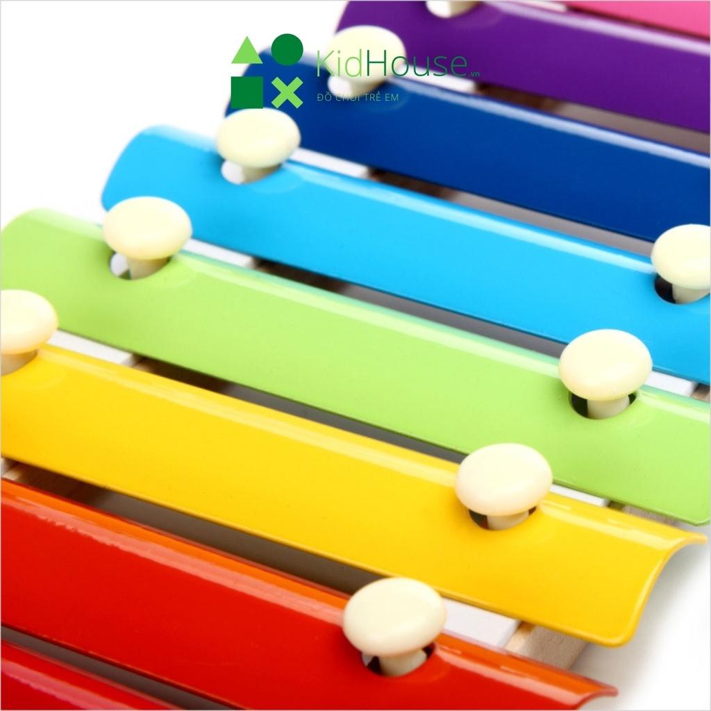 Đồ chơi gỗ, bộ đàn gỗ 8 quãng Xylophone giúp trẻ em thông minh