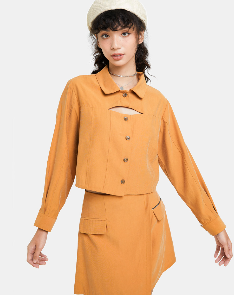 Váy Ngắn Thời Trang JUNO Mini Dáng A Nắp Túi Đắp Dây Kéo Kim Loại JNVNG008