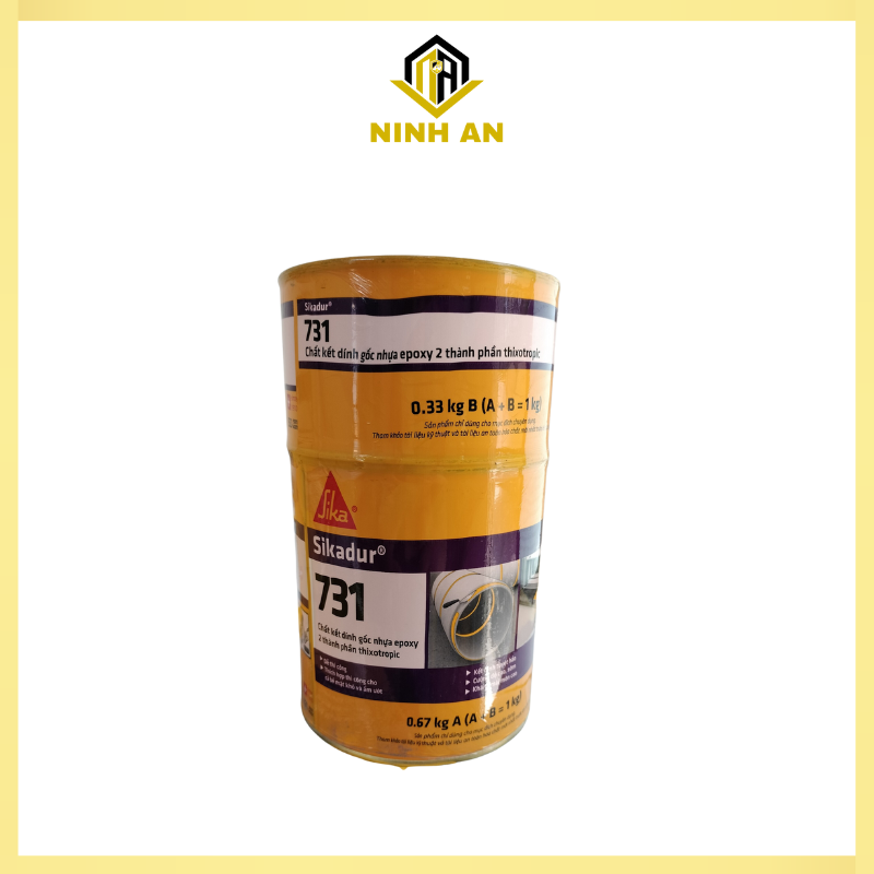 Sikadur 731 - 1 bộ hai thành phần A&B 1kg - Keo cấy thép - Hóa chất neo cấy thép