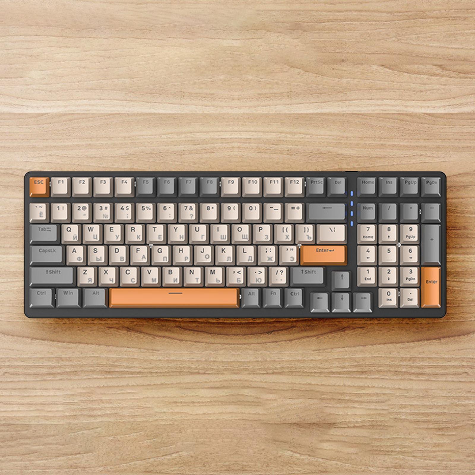 Russian Mechanical Keyboard Backlit 98% Allocation for PC Laptop Gamer