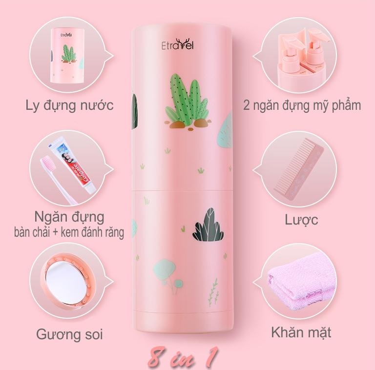 Hộp tiện ích du lịch đựng dụng cụ vệ sinh cá nhân &amp; mỹ phẩm - Travel kit Etravel