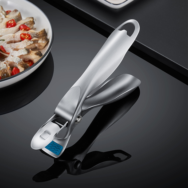 Dụng cụ kẹp gắp đồ nóng inox 304 đa năng với mút silicon chống trơn trượt - dụng cụ khui bia - kẹp gắp đồ chống nóng - kẹp gắp thức ăn kep găp - do khui