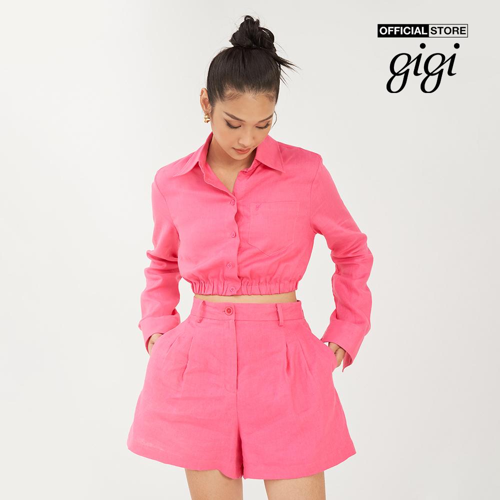 GIGI - Áo sơ mi nữ tay dài phom croptop trẻ trung G1106T221228-42-Size:38
