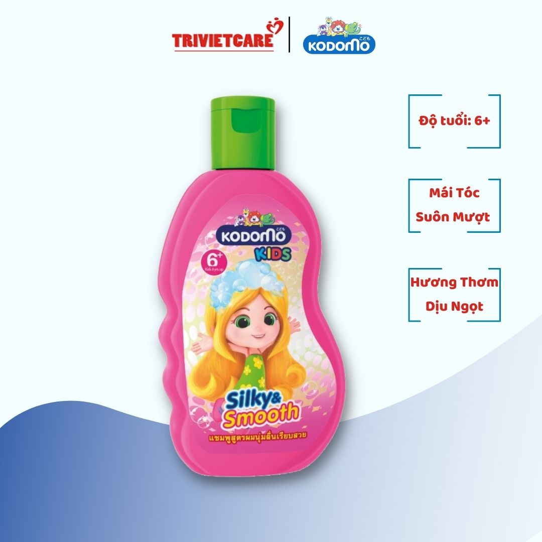 Dầu gội xả trẻ em Kodomo Silky &amp; Smooth Kids dành cho bé từ 6 tuổi trở lên 200ml