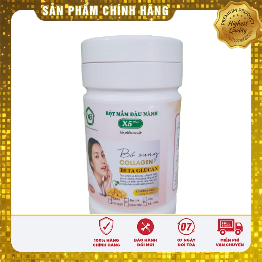 Bột Mầm Đậu Nành X5 Có Bổ Sung Collagen, Betaglucan