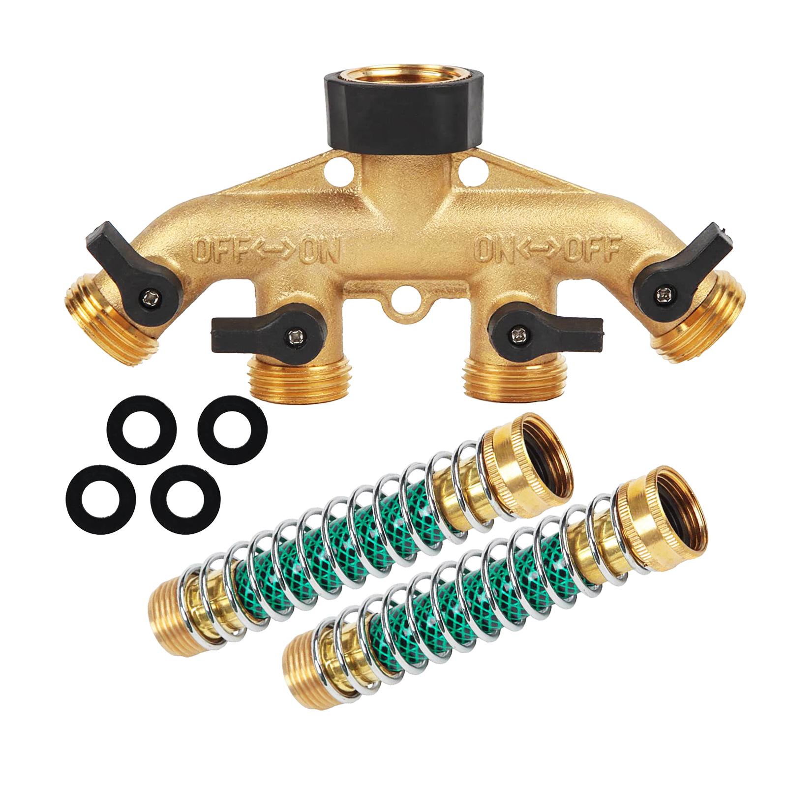 Bộ Chia Vòi Nước Với 2 Vòi Và 4 Vòng Đệm 3/4 ''