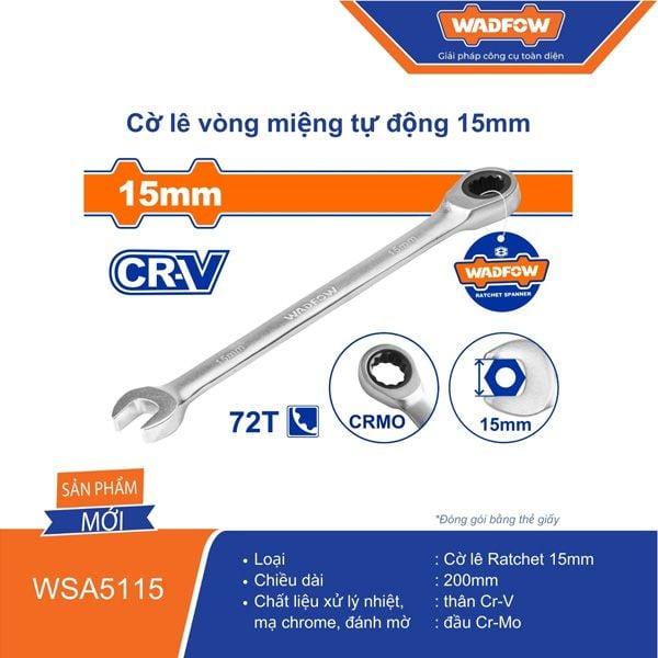 CỜ LÊ VÒNG MIỆNG TỰ ĐỘNG 15MM WSA5115 WADFOW - HÀNG CHÍNH HÃNG