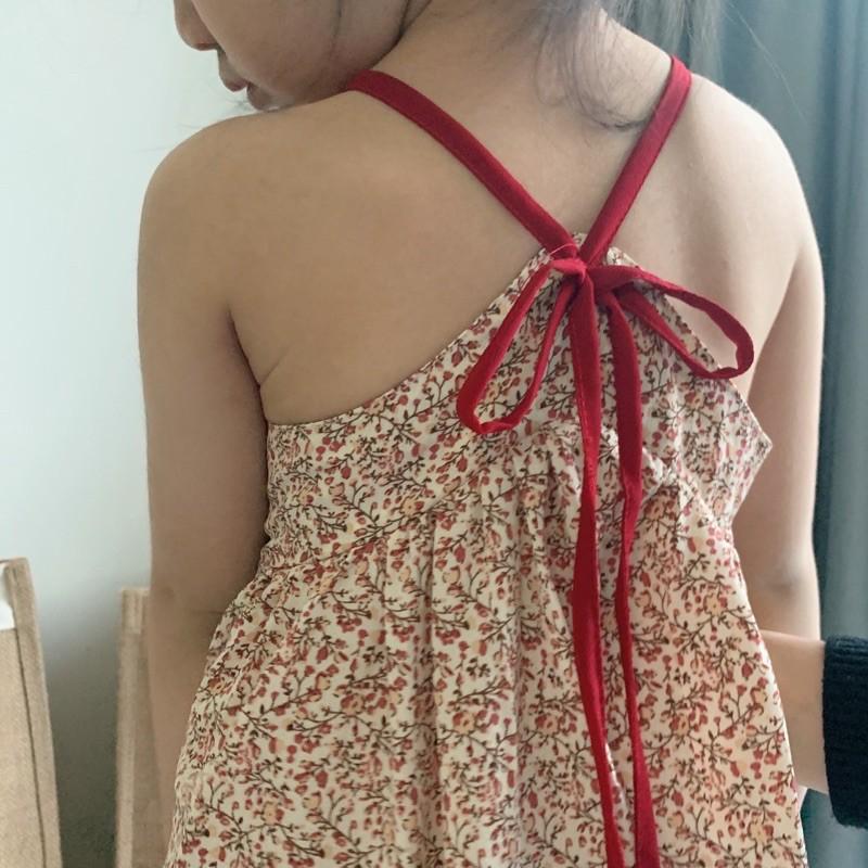 Đầm 2 dây mùa hè cho bé gái