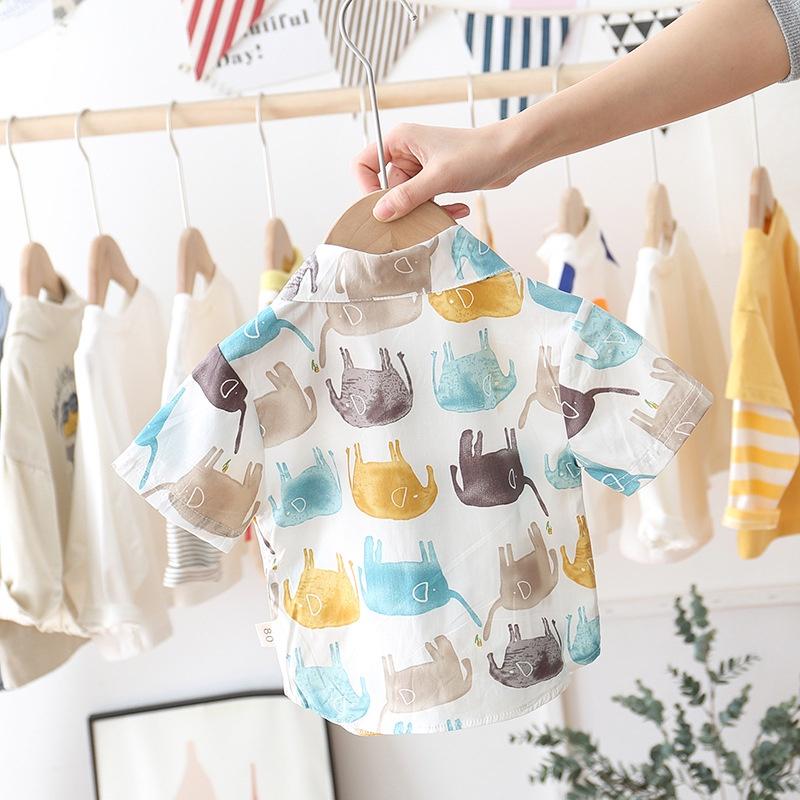 ST5 Size6-23kg áo sơmi ngắn tay bé trai Thời trang trẻ Em hàng quảng châu