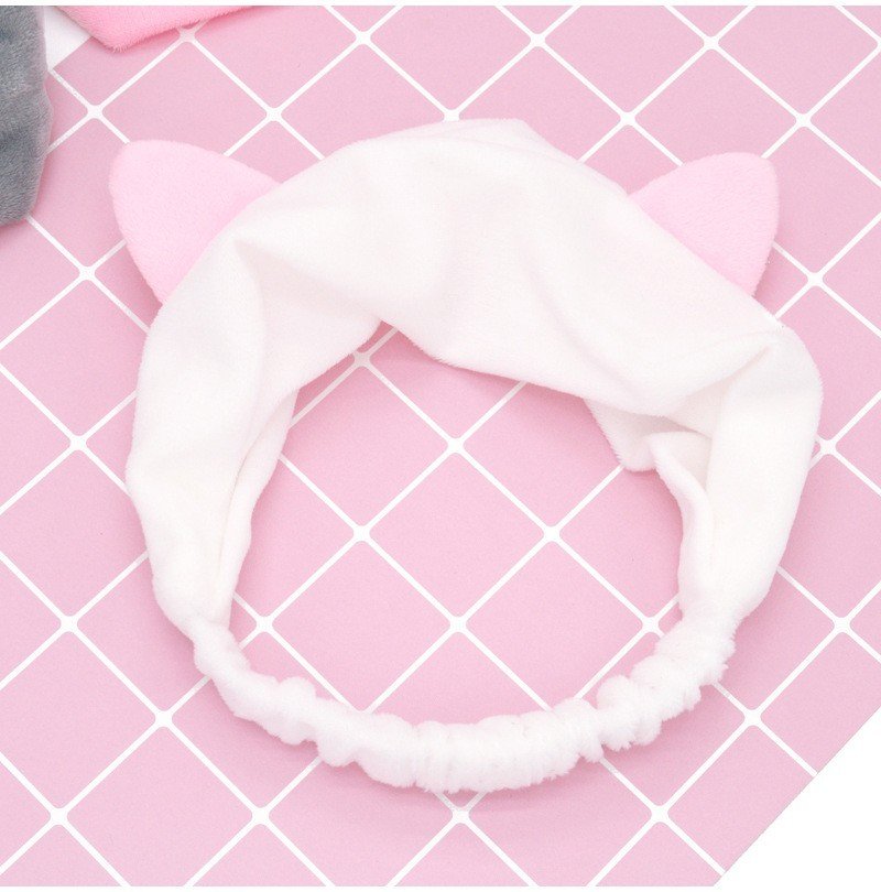 Băng đô tai mèo Ulzzang phong cách Hàn Quốc, chất nhung mềm mịn,Màu Sắc Ngẫu Nhiên Cực Xinh Xắn dễ thương