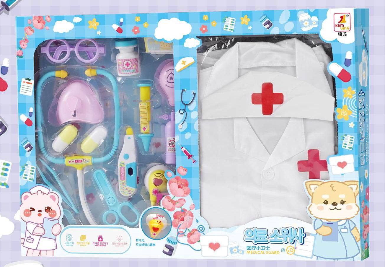 Đồ chơi bác sĩ cho bé gái trai có mũ áo và phụ kiện 16 chi tiết nhập vai khám chữa bệnh, quà tặng sinh nhật cho bé