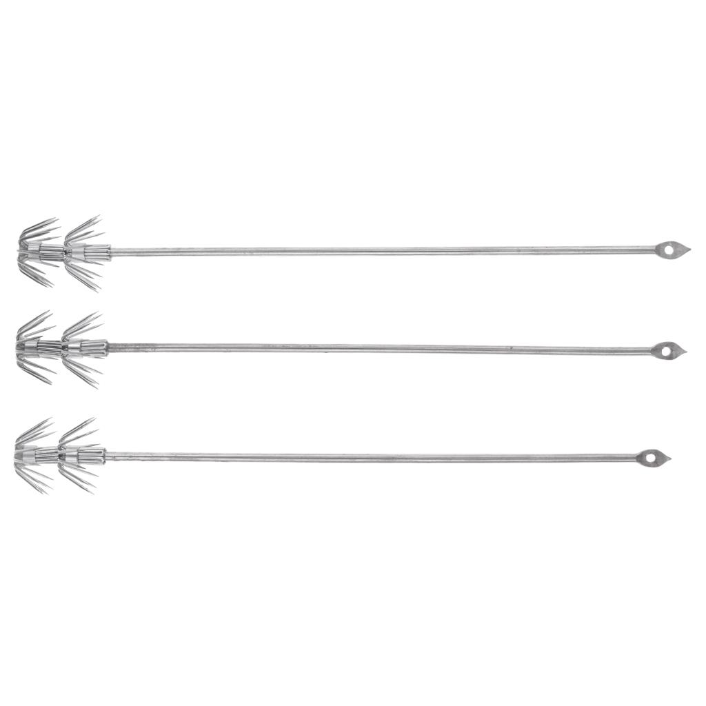 8x3pcs Luminous Squid Deep Sea Drop Underwater Catch Fishing Lure Hook Tackle