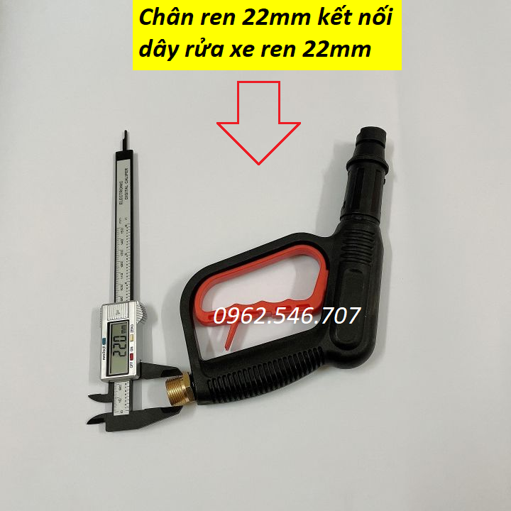 Súng rửa xe cho máy rửa xe ren 22mm I sung rửa xe áp lực | sung rửa xe mini | súng cò đỏ