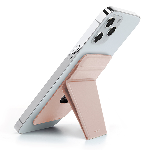 Ví Magsafe Dành Cho Iphone 12 Iphone 13 Series Đựng Thẻ Kèm Chân Đế Uniq Lyft Magnetic Snap - On Stand - Hàng Chính Hãng - Pink