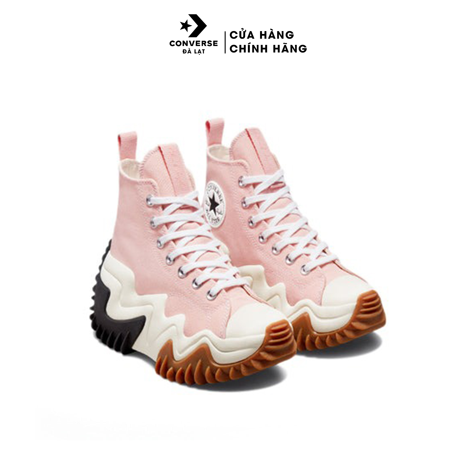 Giày Converse cao cổ đế độn nguyên khối màu hồng Run Star Motion High 'Storm Pink' - 172247C