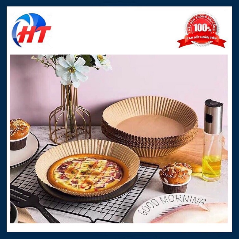 SET 50 CÁI GIẤY NẾN VÀNG LÓT NỒI CHIÊN KHÔNG DẦU - HT