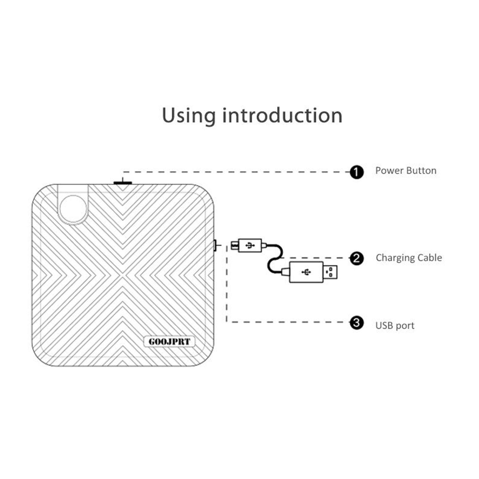 Wireless Pocket Thermal Printer Mini Receipt Photo Printer White