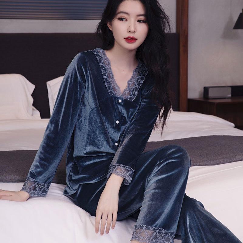 Bộ Đồ Mặc Nhà ️Đồ Ngủ Pijama Nhung Cao Cấp Siêu Mềm Mịn - ELSA