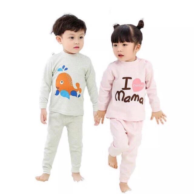 Bộ Cotton thu đông cho bé