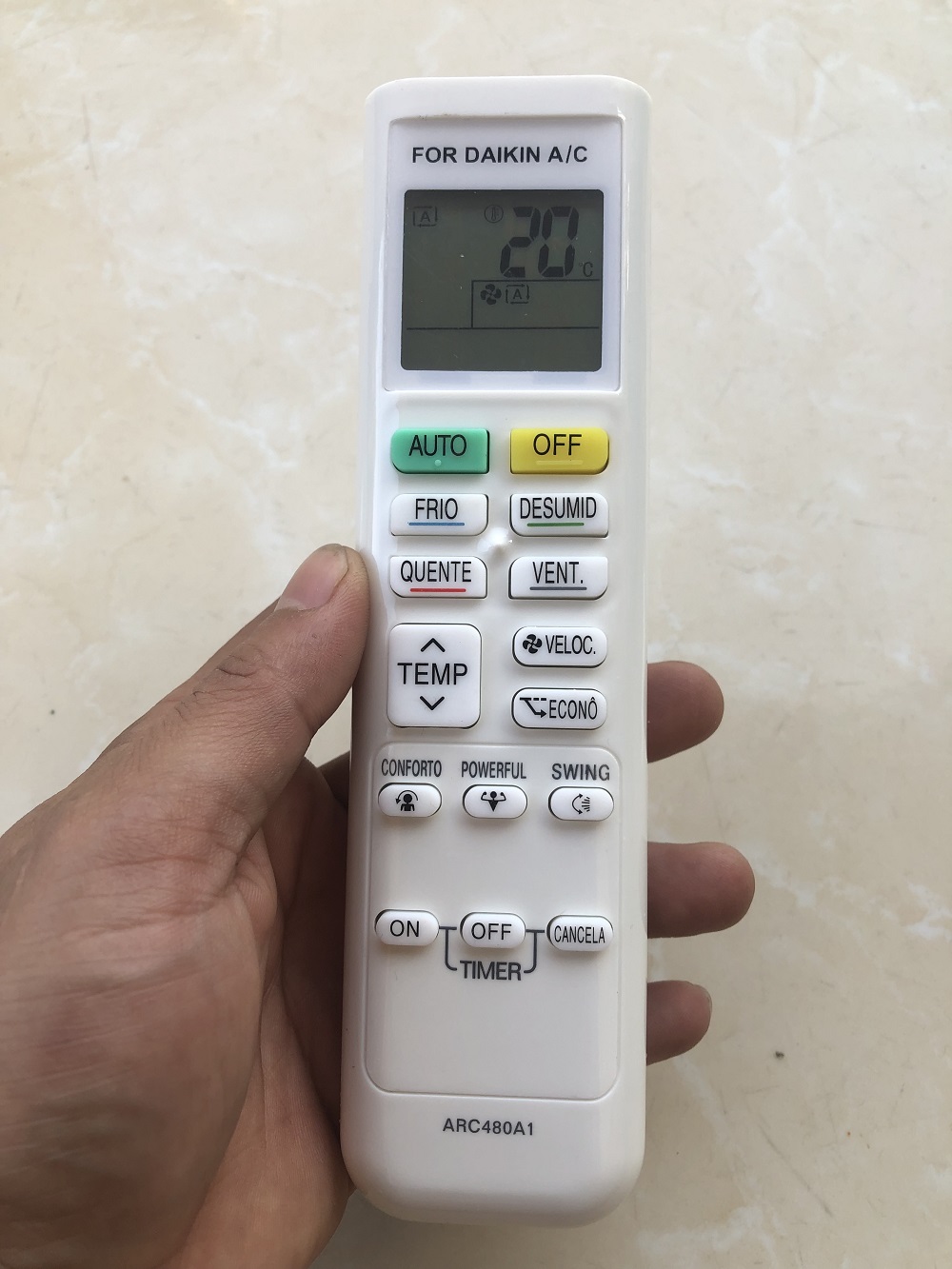 Remote Điều khiển từ xa điều hòa Daikin-Dùng cho các dòng ATKA ATKQ ATKC ATF FTHF FTC FTV FTKQ Tặng kèm Pin