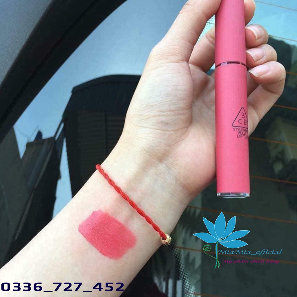 Son 3CE Velvet Lip Tint Pink Break – Màu Hồng Đào Bền Màu Lâu Trôi [CAM KẾT NHẬP KHẨU CHÍNH HÃNG 100%]