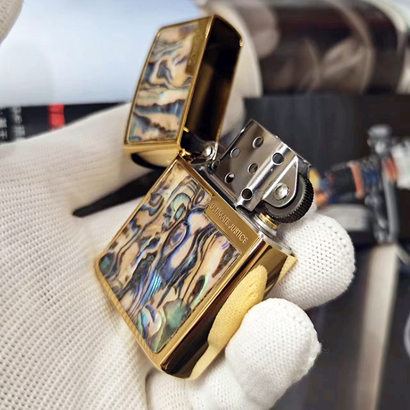 Vỏ Hột Quẹt Bật Lửa Xăng Đá Zorro Z91580 - Z91568 Bằng Đồng Nguyên Chất Khảm Trai Nhiều Họa Tiết Cực Đẹp