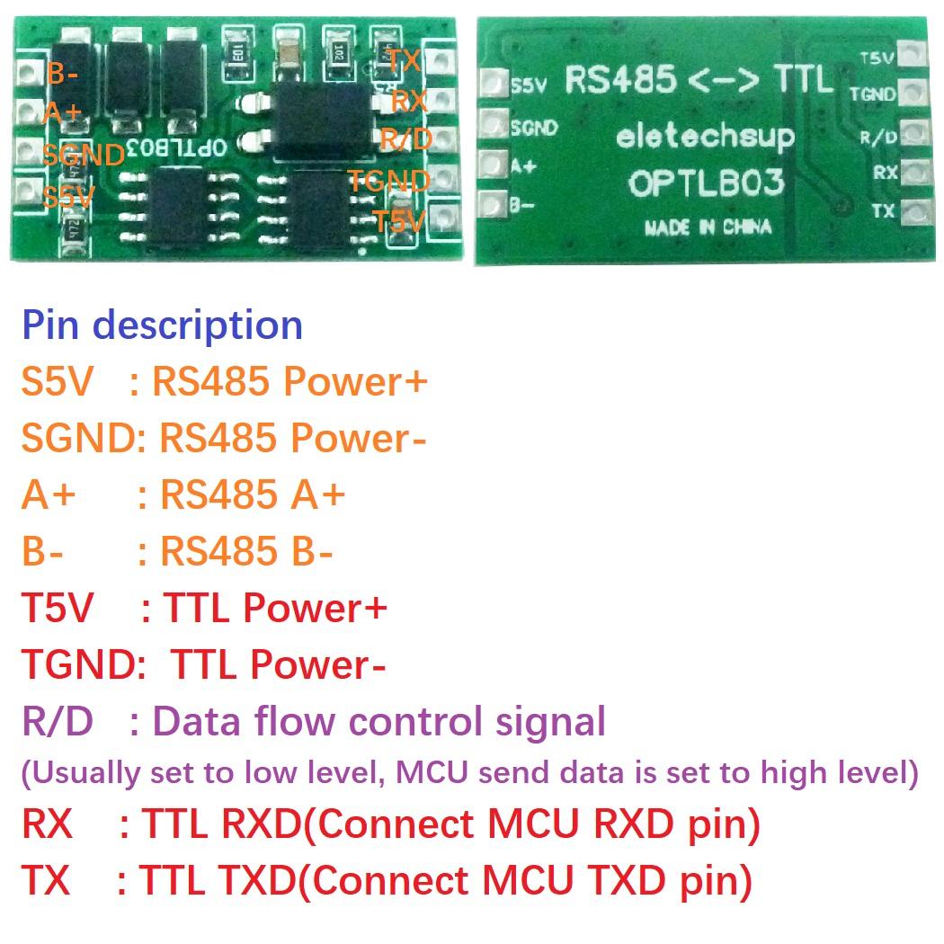 UART Cao Cấp Công Nghiệp TTL Để RS485 Truyền Thông Bị Cô Lập Bảo Vệ Chống Sét Cho Arduiuo MEGA 4 NODEMCU ESP8266