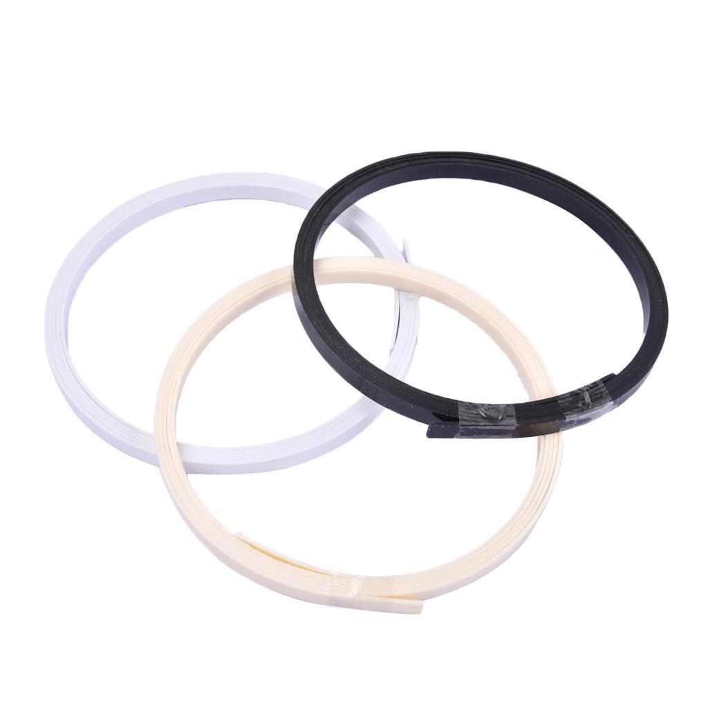 Sunnimix 3 Miếng Nhựa ABS Đàn Guitar Bass Ukulele Đàn Mandolin Ràng Buộc Purfling Que