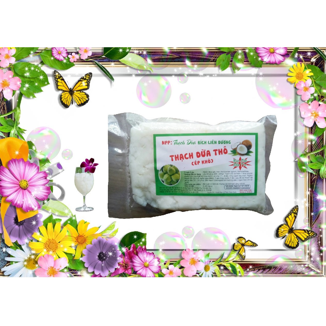 Combo 10Kg Thạch Dừa Ép Khô 5Ly